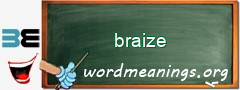 WordMeaning blackboard for braize